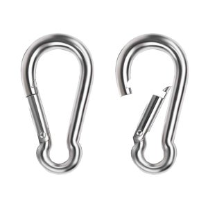 스텐 비너 푸쉬형 연결고리 강철 카라 비나 등산 고강도 중형 캠핑 텐트 타프 8mm