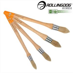 롤링독 나무손잡이 포인트/ 둥근붓 브러쉬 평붓 빽붓 페인트붓 15mm