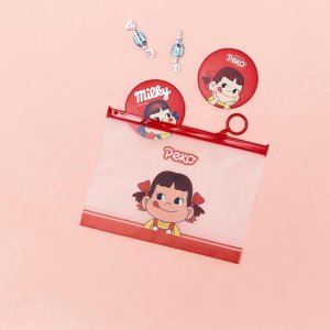 페코짱 납작파우치 레드