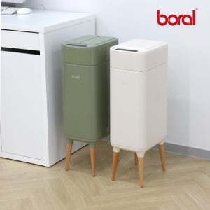 보랄 스마트 인테리어 센서 휴지통 20L 스텐 자동 모션 밀폐 쓰레기통 BR-C220 BR-T100