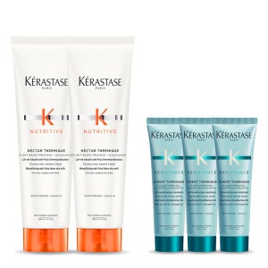[손상/건조모발용][헤어에센스] 케라스타즈 뉴트리티브 넥타 테르미크 열보호 노워시 트리트먼트 150ml 듀오 세트 (+시몽 테르미크 30ml 3개)