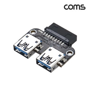 USB 포트 19핀 20핀 to USB 3.0 A타입 2포트 듀얼젠더 좌우 메인 마더 보드