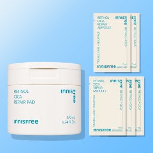 이니스프리 레티놀 시카 리페어 패드 60매 / 각질제거 결케어 쿨링 저자극 깐달걀피부