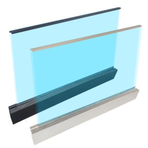 AN-3500 (3.5m) 유리난간대 매립형 히든난간대 유리집 웨지형 발코니