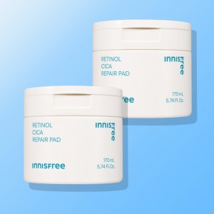 [더블기획] 이니스프리 레티놀 시카 리페어 패드 60매 2개 / 각질제거 결케어 쿨링 저자극 깐달걀피부