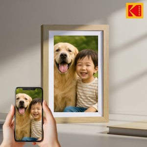 코닥 25.4cm(10인치) RCF-1012W 디지털 포토테이블 액자 전자시계 블루투스 스피커 미니모니터