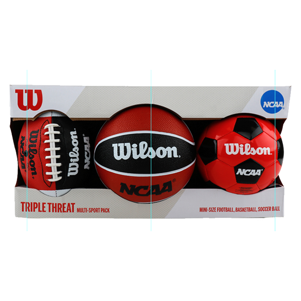 윌슨 트리플 쓰레트 멀티 스포츠팩 농구공 축구공 럭비공 유소년 어린이 WTX0754ID