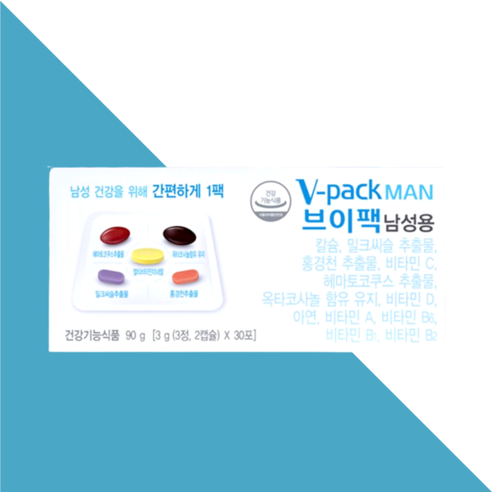 <b>안국약품</b> 브이팩 남자 올인원 영양제 V-PACK 30포X1개