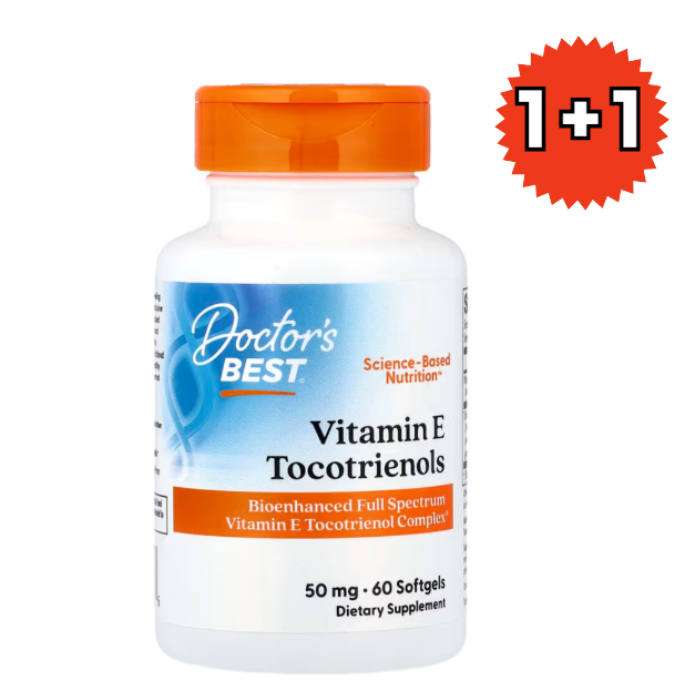 1+1 닥터스베스트 비타민 E 토코트리에놀 50mg 60캡슐