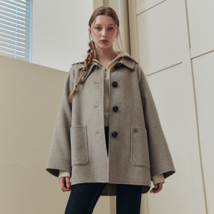 [추석특가][오트밀 단독][제로스트릿][6컬러] 핸드메이드 에이라인 울 하프 코트 HAND MADE A LINE WOOL HALF COAT
