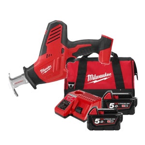 밀워키 C18 HZ-502B 충전 컴팩트 컷쏘 18V 전동공구 배터리(5.0) 2개 세트