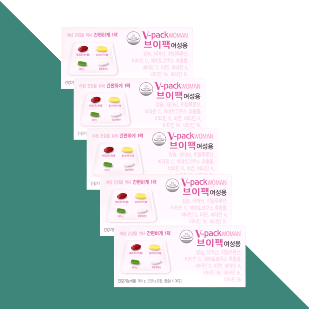 <b>안국약품</b> 브이팩 V-PACK 여성용 종합 멀티 <b>비타민</b> 30포X5박스