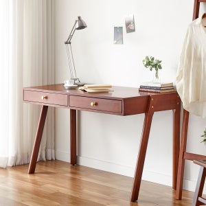 루이 원목책상 테이블 식탁 1200 1인용 고무나무 컴퓨터 학생 서랍형