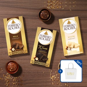 페레로 로쉐 초콜릿 바 3종 4개 (오리지널2개, 다크1개, 화이트1개) [+쇼핑백 증정]