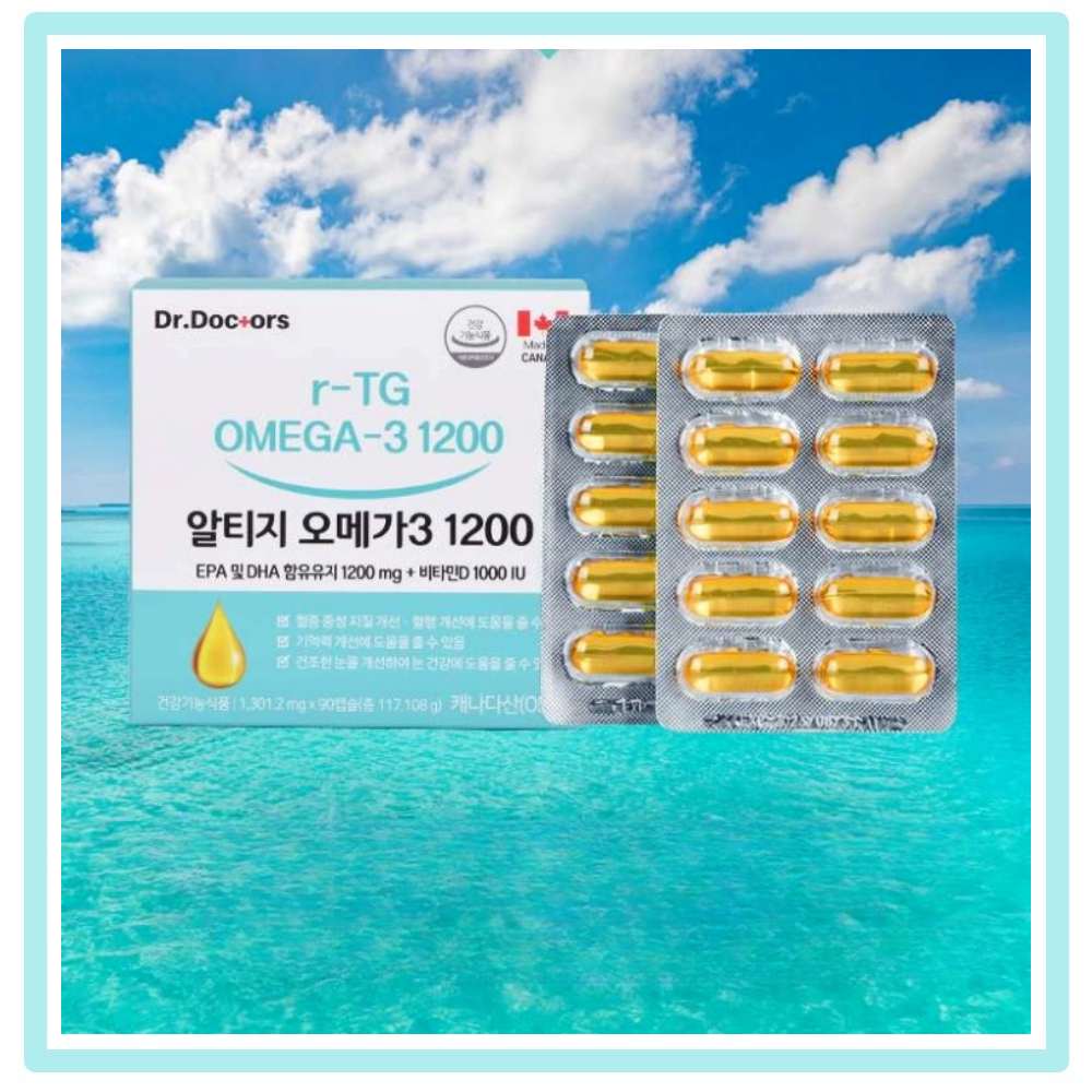 [<b>닥터닥터스</b>] 알티지 오메가 3 90캡슐 혈행개선 기억력 눈건강에도움