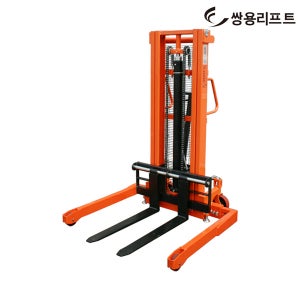 쌍용리프트 수동식 지지대 확장형 스태커 포크리프트 LIFT 자키 SYC-1025W 1톤용