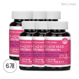 뉴로하스 코엔자임q10 맥스 코큐텐 60캡슐, 6개