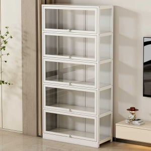 피규어 미니카 진열대 보관함 전시함 디피 하얀색 5층 폭80