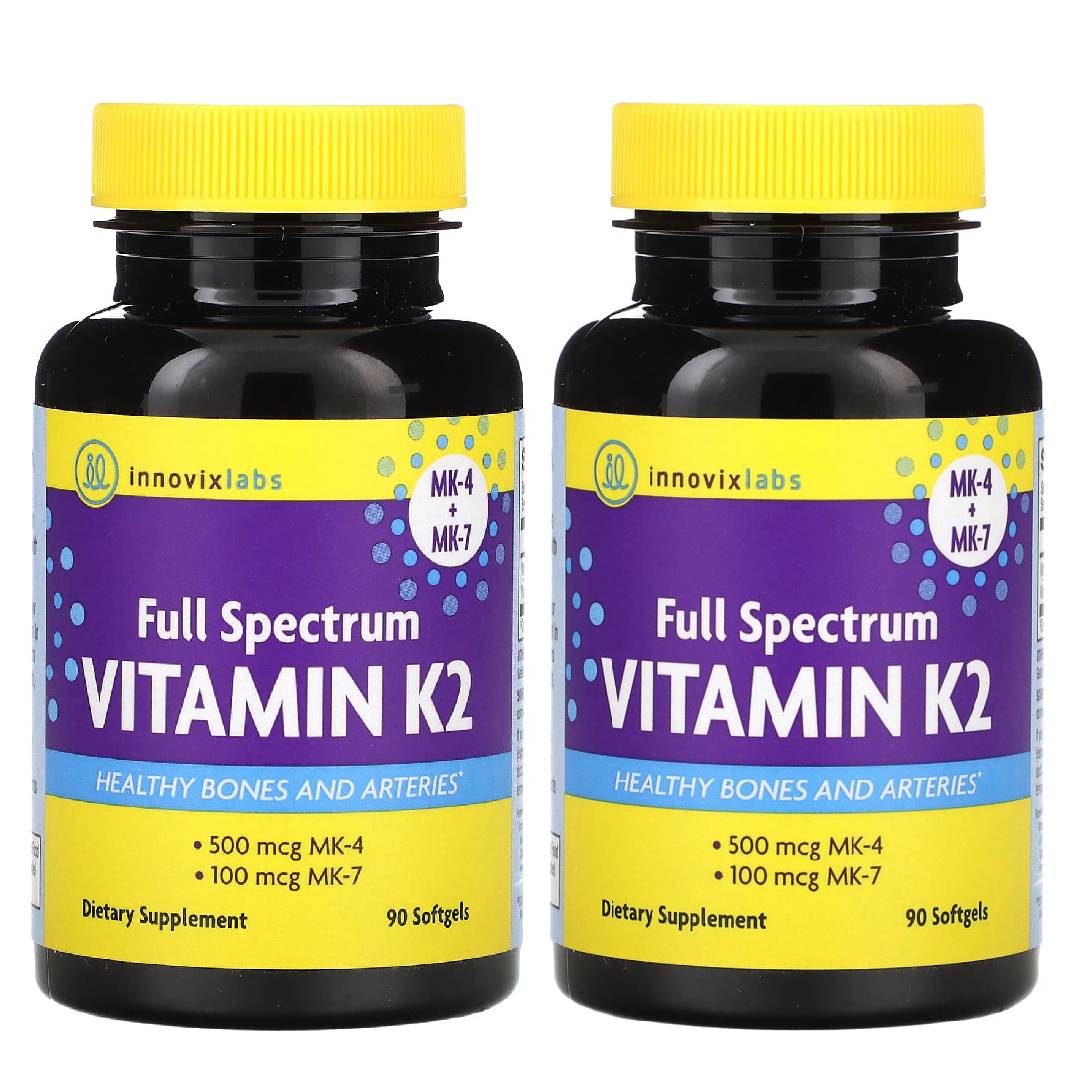 이노빅스랩스 <b>풀 스펙트럼 비타민</b> K2 600<b>mcg</b> 90정 2병 MK7 MK4