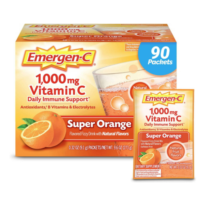 <b>Emergen-C</b> 이머전씨 <b>비타민</b>C 파우더 1000mg 90포 오렌지맛