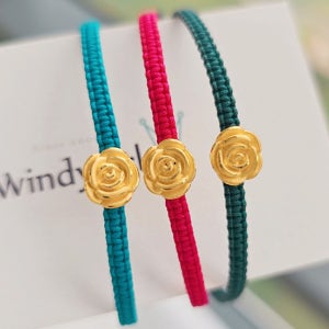 윈디걸 24k 로즈 장미 순금팔찌 여자친구 기념일 선물