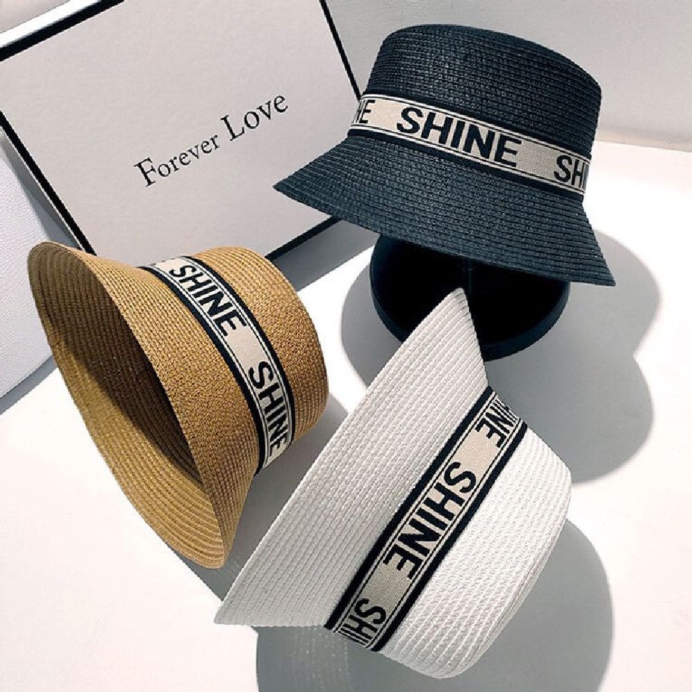 여름 휴가 필수템 시원한 레터링 밴드 버킷햇