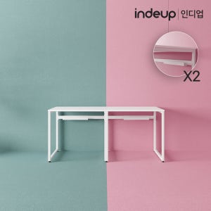 인디업 1600 2인용 컴퓨터책상 학생 부부 와이드 거실 대형 철제책상