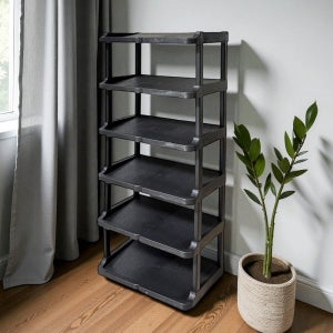 오가네 국산 조립식 플라스틱 신발장 6단 더블 원룸 와이드 아기 신발 정리선반