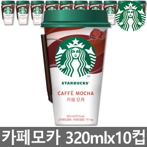 스타벅스 컵커피 카페모카 320mlx10컵+아이스포장