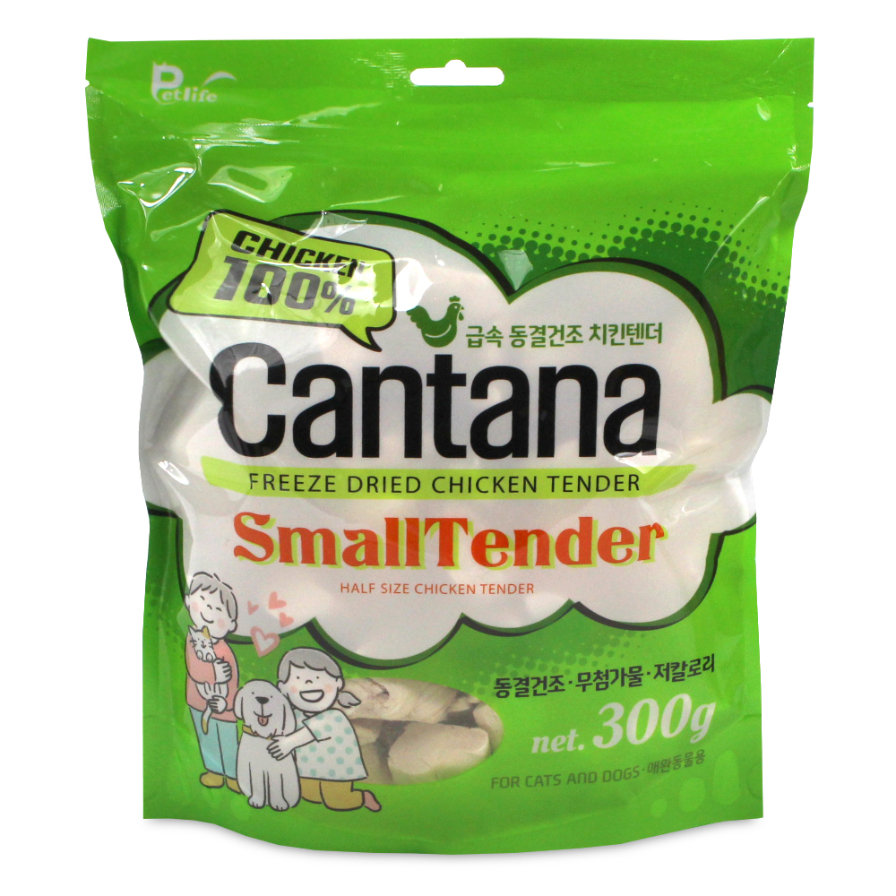 칸타나 치킨 스몰텐더 고양이 강아지 동결건조 간식 300g