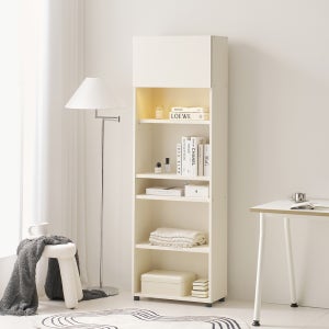 에듀S E0자재 공부방 LED 학생 수납 책장 6단 600