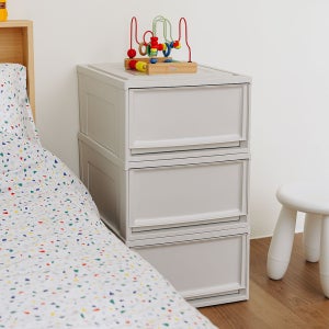 아이리스 코리아 수납 정리함 플라스틱 옷장 서랍형 수납 투명 리빙 박스 BC-500 3SET