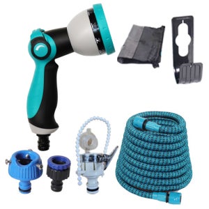 썬라이즈 물호스 7.5m 세차 청소 파워 베란다 정원 워터건 고압 분사기