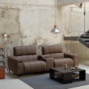 핸슨소파 바리 시네마 2인용 리클라이너 가죽 소파