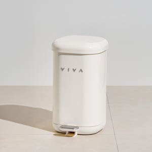 [단독]비바 더스텝 무소음 페달 휴지통 10L 종량제 냄새차단 기저귀 인테리어