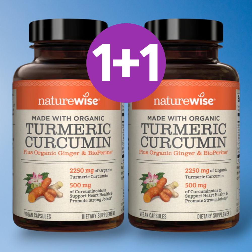 1+1 <b>네이처와이즈</b> 커큐민 180비건캡슐 2통 Turmeric Curcumin