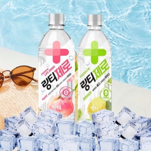 링티제로 복숭아 레몬라임 500ml 각 12페트 총 24페트 제로 비타민 음료수