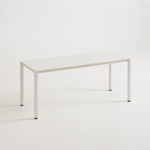 필웰 E0자재 스틸프레임 심플 학생 책상 테이블 1800x800mm, 화이트 DK9981