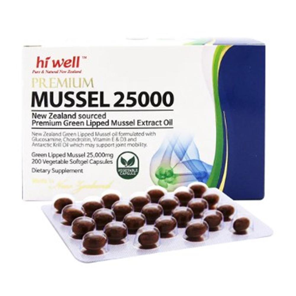 HI WELL <b>Premium</b> Mussel <b>25000</b> 하이웰 <b>프리미엄 머슬</b> 소프트젤 200정