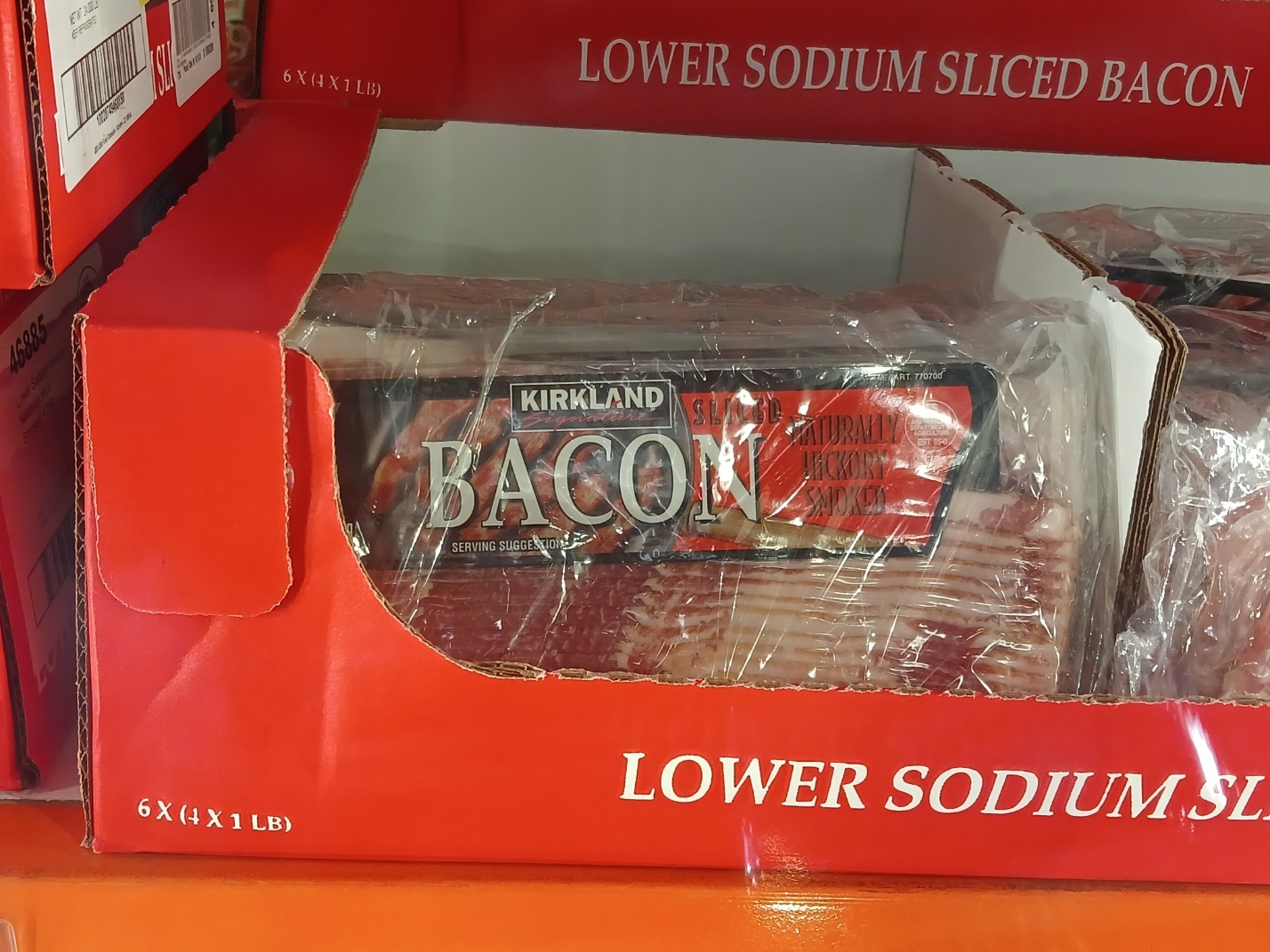 [서울 강서양천 마포서대문 직배송] 커클랜드 슬라이스 베이컨 라이트 454g 4팩 코스트코 저염 베이컨 (간단포장)