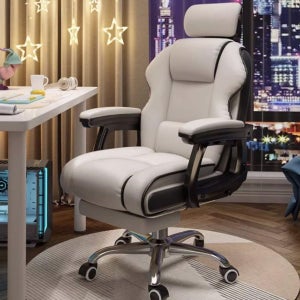 bj의자 게이밍의자 유튜버 립체어 등받이 방송용 사무실 리클라이너 고급 회전 푹신한 여캠 그레이 알루미늄 합금 피트