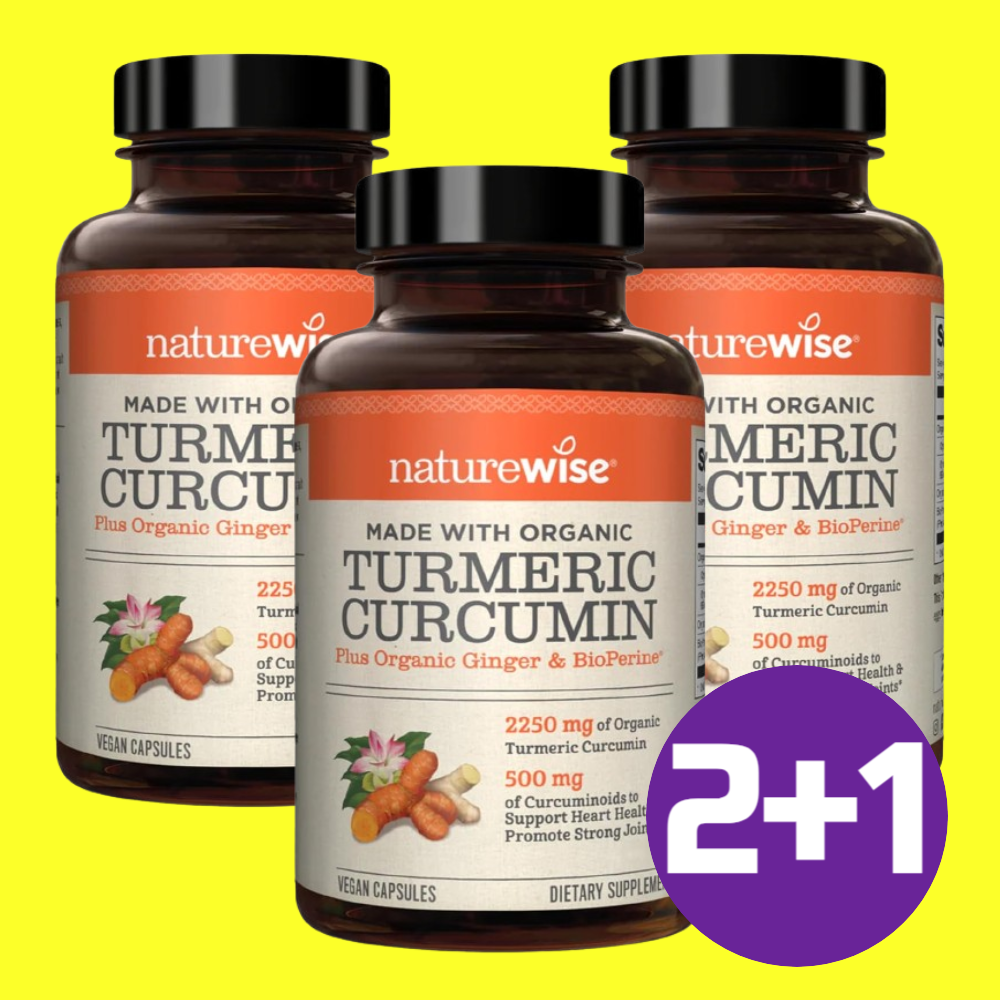 2+1 <b>네이처와이즈</b> 커큐민 터메릭 Turmeric Curcumin 2250mg 3통