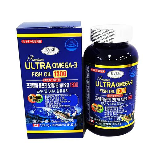[GR] 에버<b>그린</b> 프리미엄 울트라 <b>오메가3</b> 1302mg x 180캡슐 피시오일 휘시오일 캐나다 고함량
