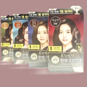 리엔 흑모비책 한방크림 염색약 새치염색크림 4종 택1