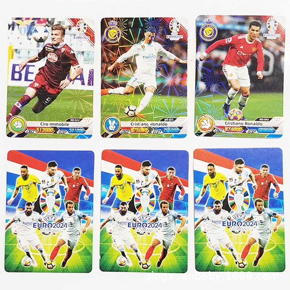 월드컵 챔스 라리가 메시 네이마르 음바페 축구 선수 카드 수집 앨범 바인더 굿즈 스타 월드 유럽 컵 C 호날두 마르 플래시 컬렉션 3D 288 개 55