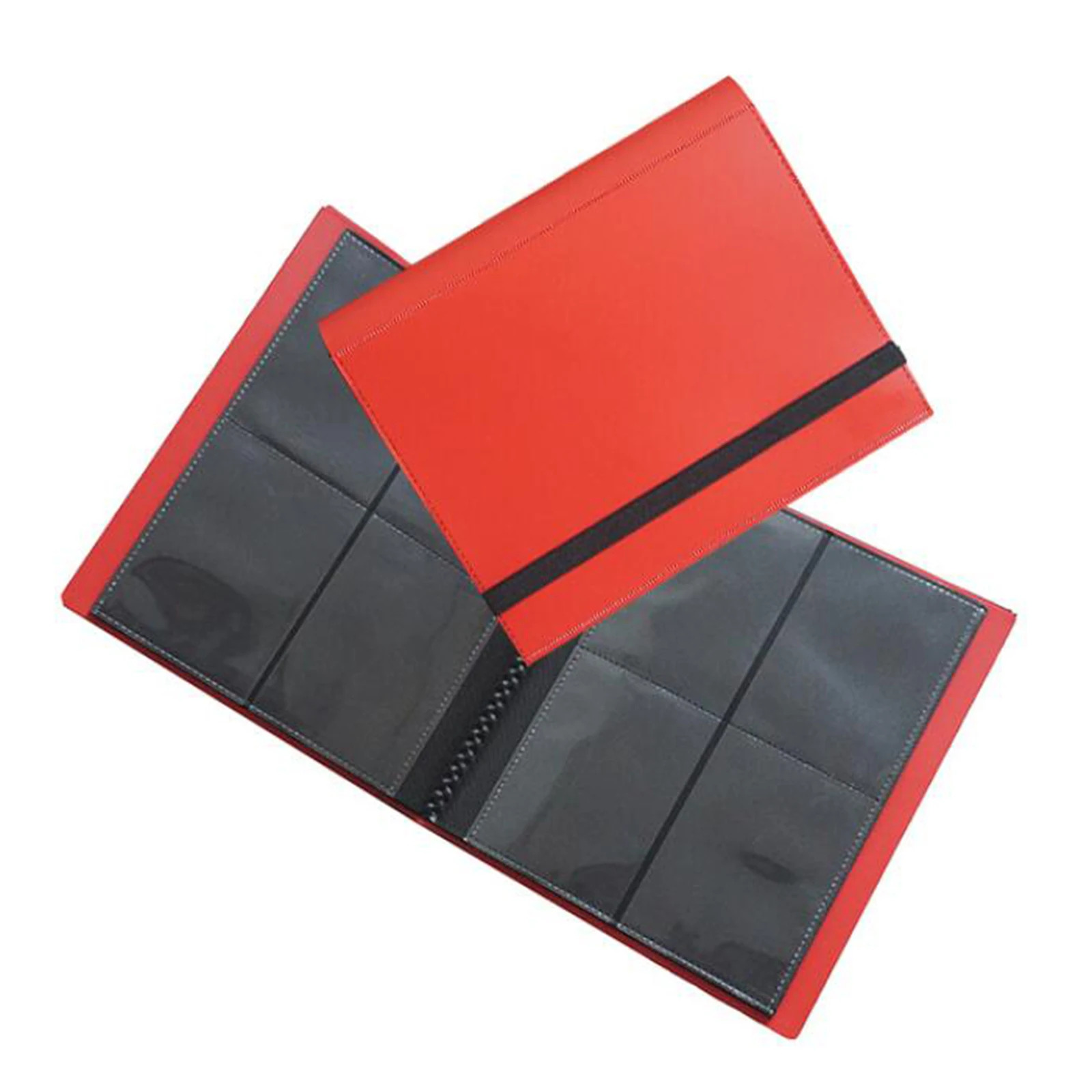 월드컵 챔스 라리가 메시 네이마르 음바페 축구 선수 카드 수집 앨범 바인더 굿즈 트레이딩 운반 게임 카드용 4 포켓 보관 케이스 휴대용 21x17.5cm 20 매