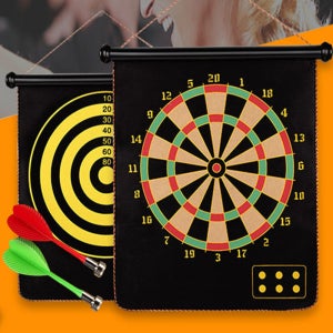 자석 다트 세트 핀 던지기 게임 판 양면 보드 DD-12815