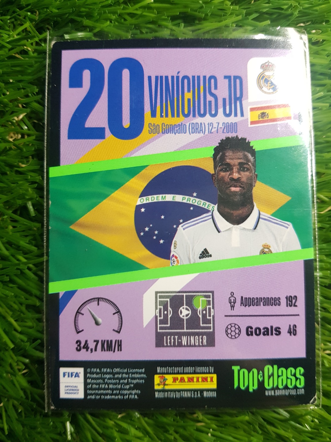 파니니 축구카드 Vinicius Jr Supersonic Real Madrid 157