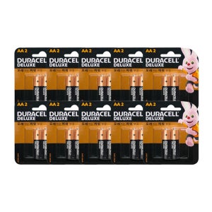 AA건전지 듀라셀 알카라인 디럭스 AA 건전지 2개입, 10개