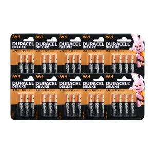 AA건전지 듀라셀 알카라인 디럭스 AA 건전지 4개입, 10개